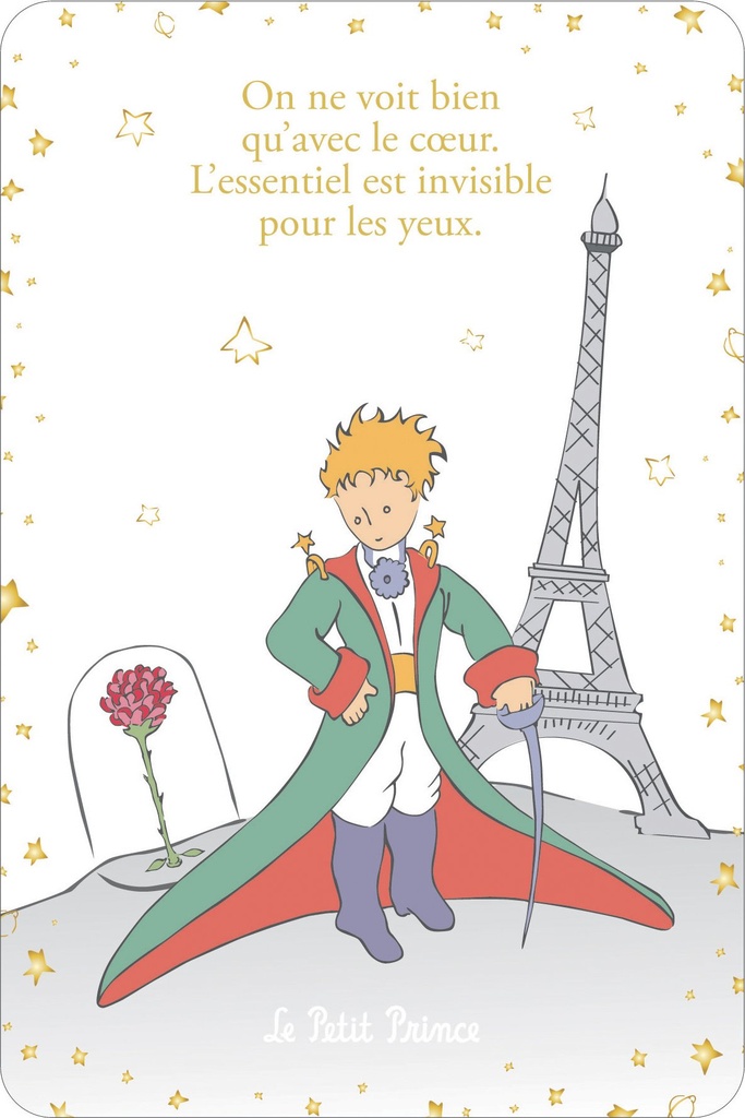 CARTE SIMPLE LE PETIT PRINCE A PARIS 10 X 15 V