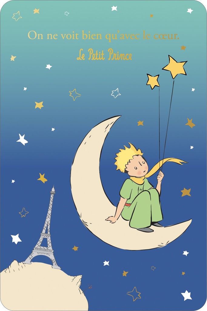 CARTE SIMPLE LE PETIT PRINCE A PARIS 10 X 15 V