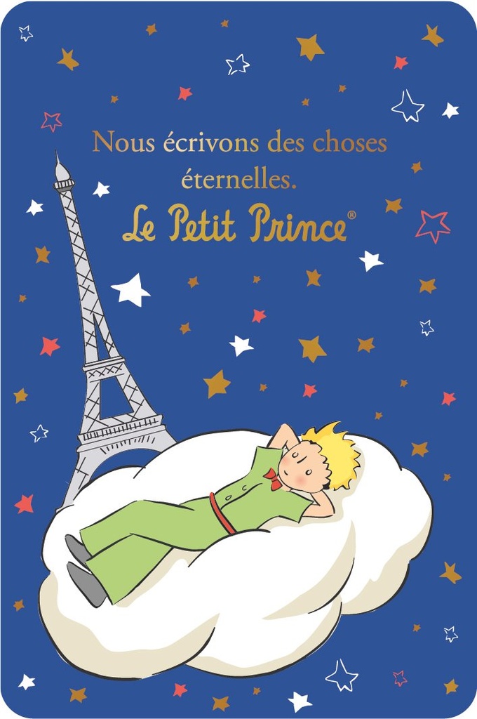 CARTE SIMPLE LE PETIT PRINCE A PARIS 10 X 15 V