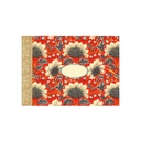 MINI CAHIER 48 PAGES 15 X 10 CM - PATTERN ROUGE FLEURS NOIRES
