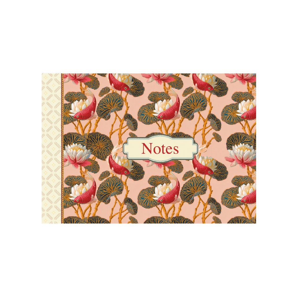 MINI CAHIER 48 PAGES 15 X 10 CM - PATTERN ROSE POISSON