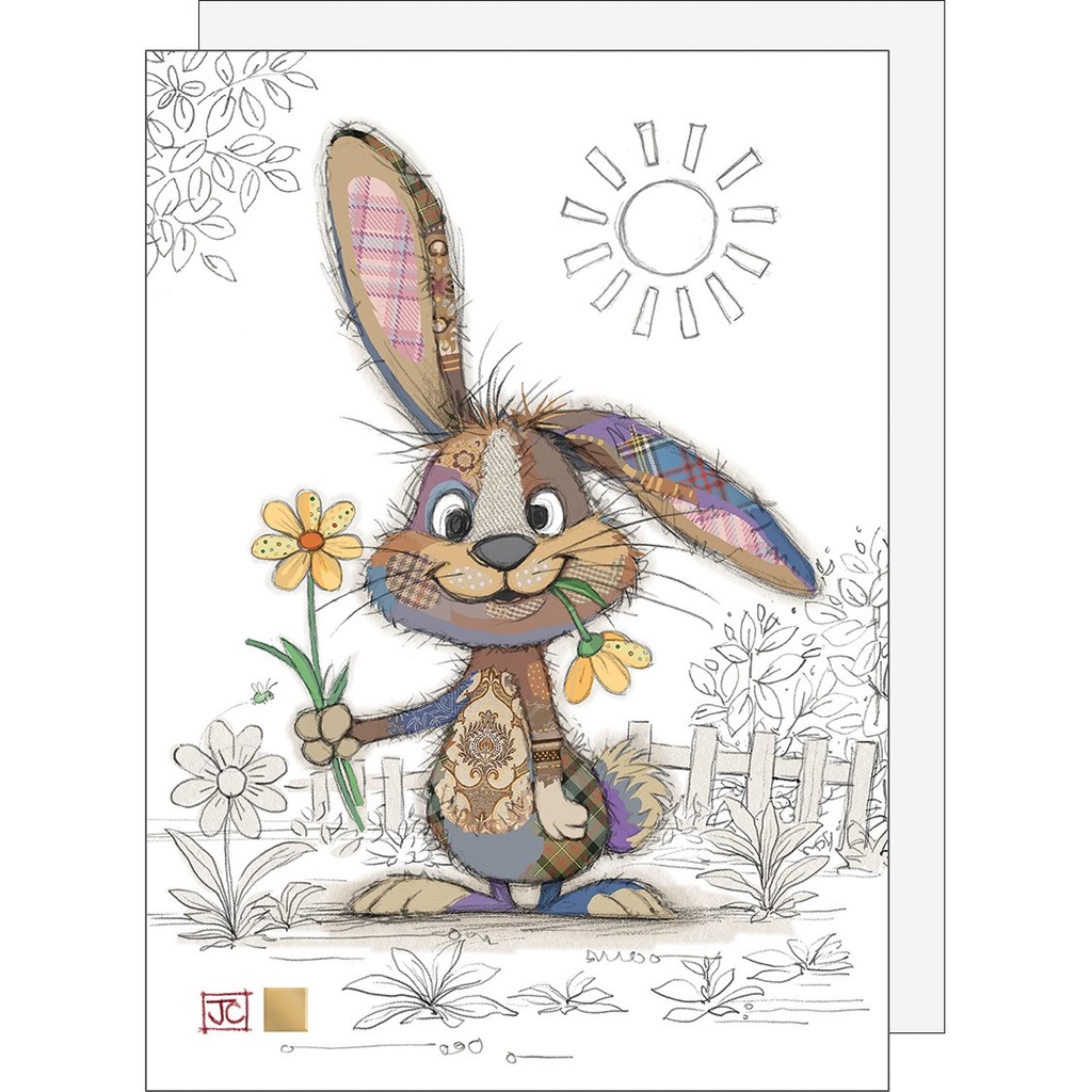 CARTE DOUBLE - BAGO061 - G061 - BUG ART KOOK LAPIN