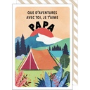 CARTE DOUBLE CAKE AND CRAYONS PAPA