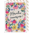 CARTE DOUBLE CAKE AND CRAYONS ANNIVERSAIRE