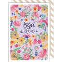 CARTE DOUBLE CAKE AND CRAYONS MERCI
