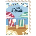 CARTE DOUBLE CAKE AND CRAYONS RETRAITE