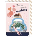 CARTE DOUBLE CAKE AND CRAYONS MARIAGE