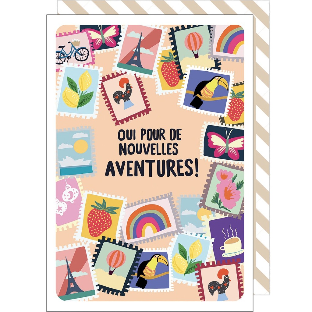 CARTE DOUBLE CAKE AND CRAYONS CHANGEMENT VIE