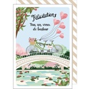 CARTE DOUBLE CAKE AND CRAYONS MARIAGE