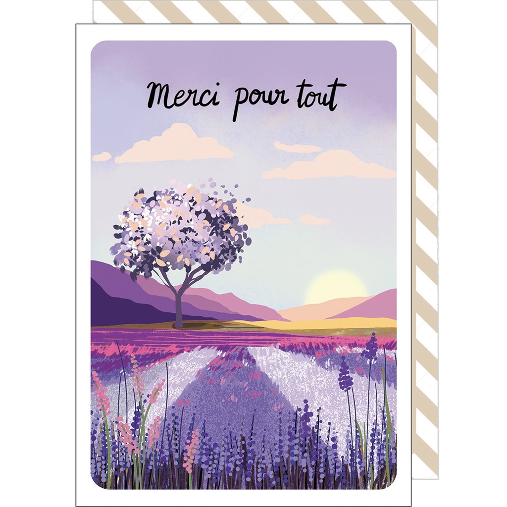 CARTE DOUBLE CAKE AND CRAYONS MERCI