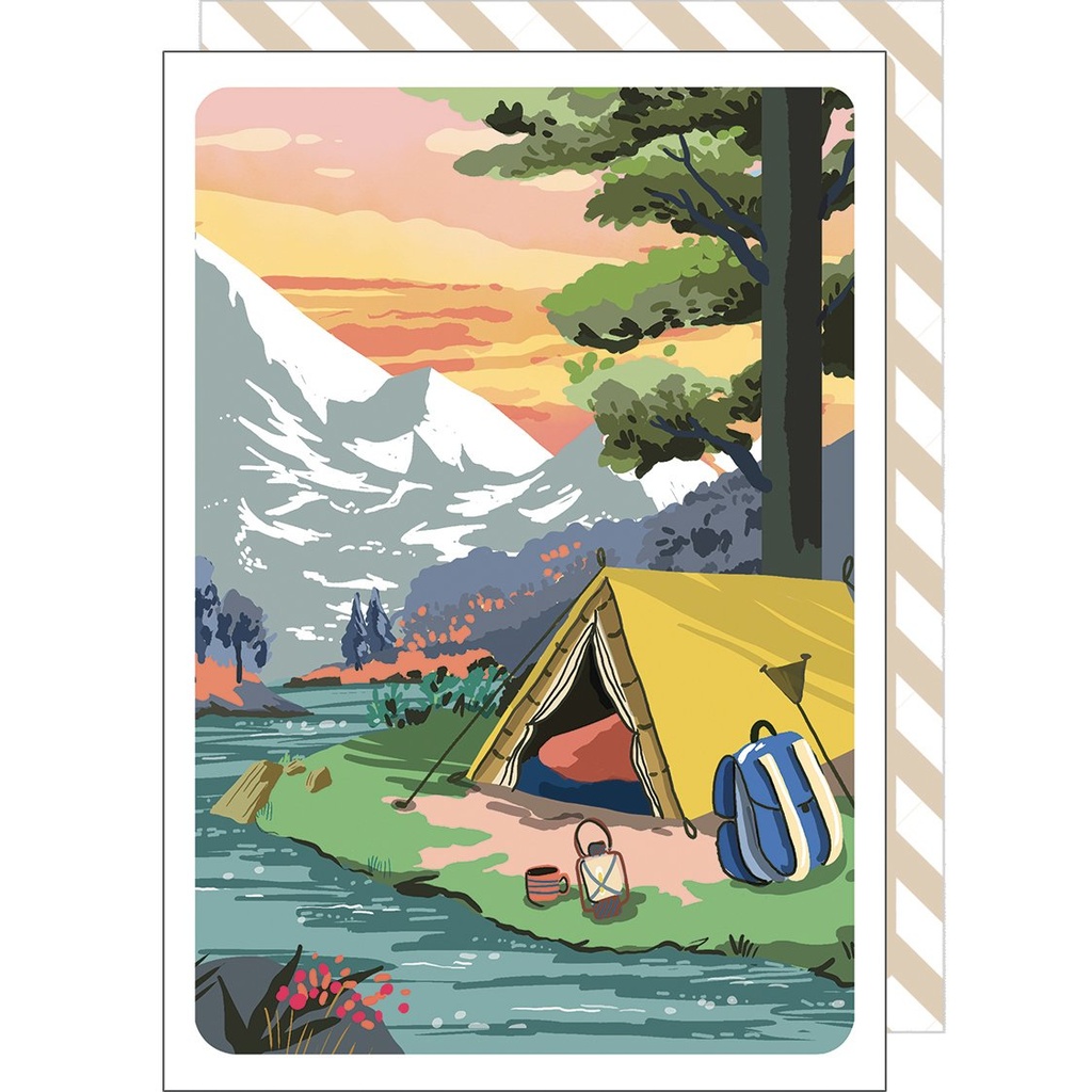 CARTE DOUBLE CAKE AND CRAYONS SANS TEXTE