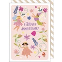 CARTE DOUBLE CAKE AND CRAYONS ANNIVERSAIRE