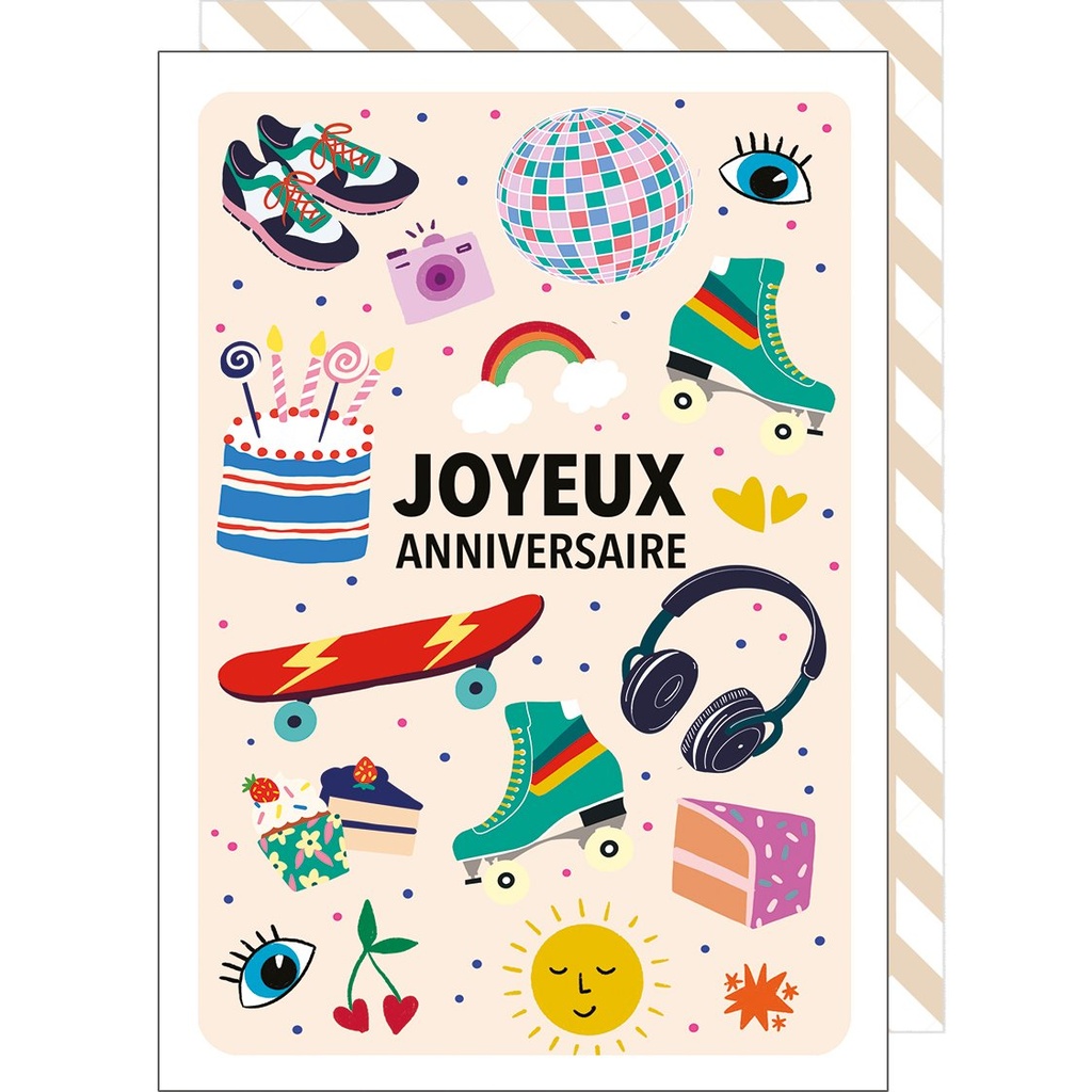 CARTE DOUBLE CAKE AND CRAYONS 
