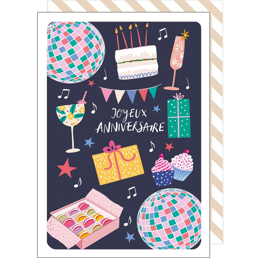 CARTE DOUBLE CAKE AND CRAYONS 