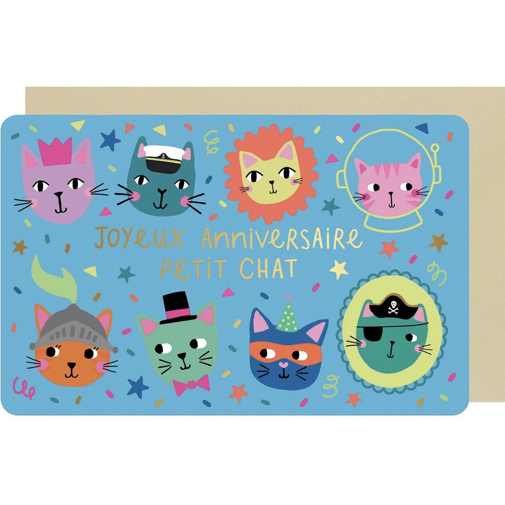 CARTE DOUBLE DES PLUMES ET DES FLEURS ANNIVERSAIRE