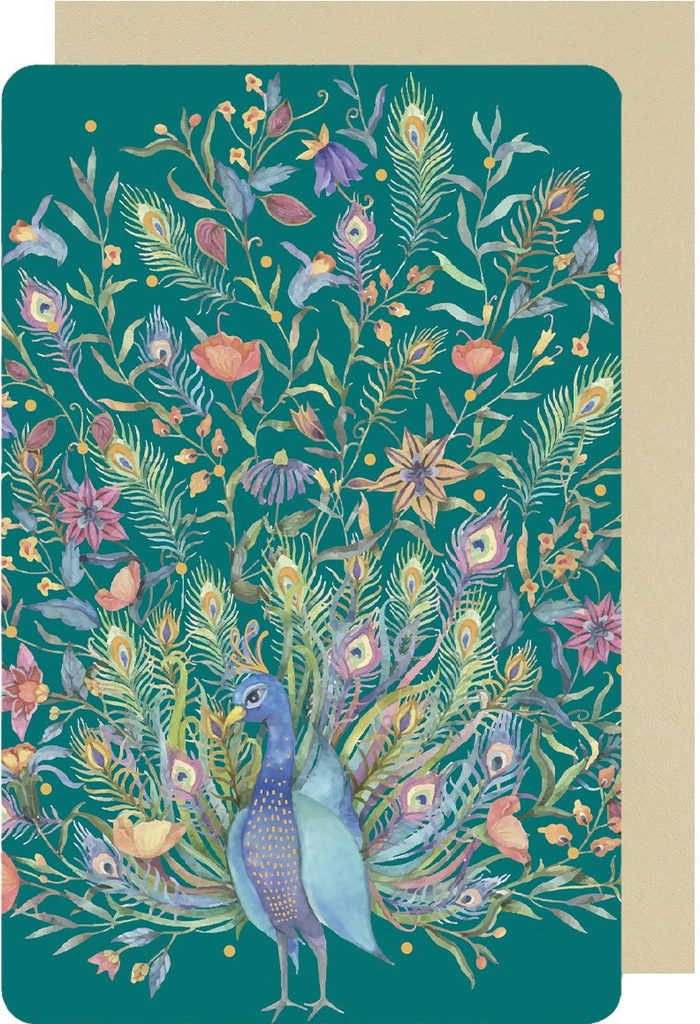 CARTE DOUBLE DES PLUMES ET DES FLEURS SANS TEXTE