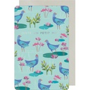 CARTE DOUBLE DES PLUMES ET DES FLEURS PETITE ATTENTION