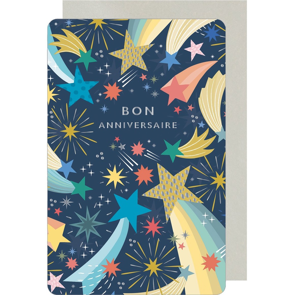 CARTE DOUBLE DES PLUMES ET DES FLEURS ANNIVERSAIRE
