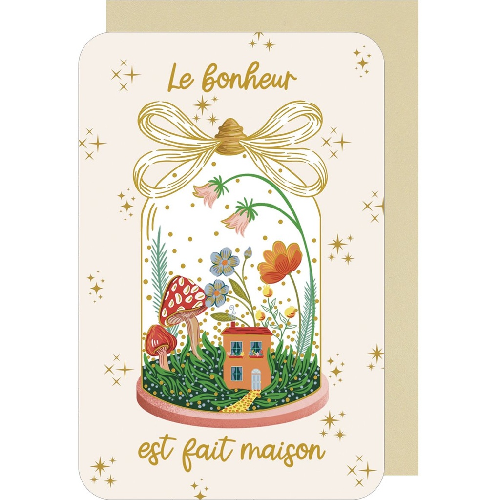 CARTE DOUBLE DES PLUMES ET DES FLEURS V CHANGEMENT DE VIE