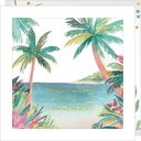CARTE DOUBLE JOLIE AQUARELLE 15 X 15 - CITATION PALMIERS