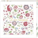 CARTE DOUBLE JOLIE AQUARELLE 15 X 15 - TU ME MANQUES FLEURS