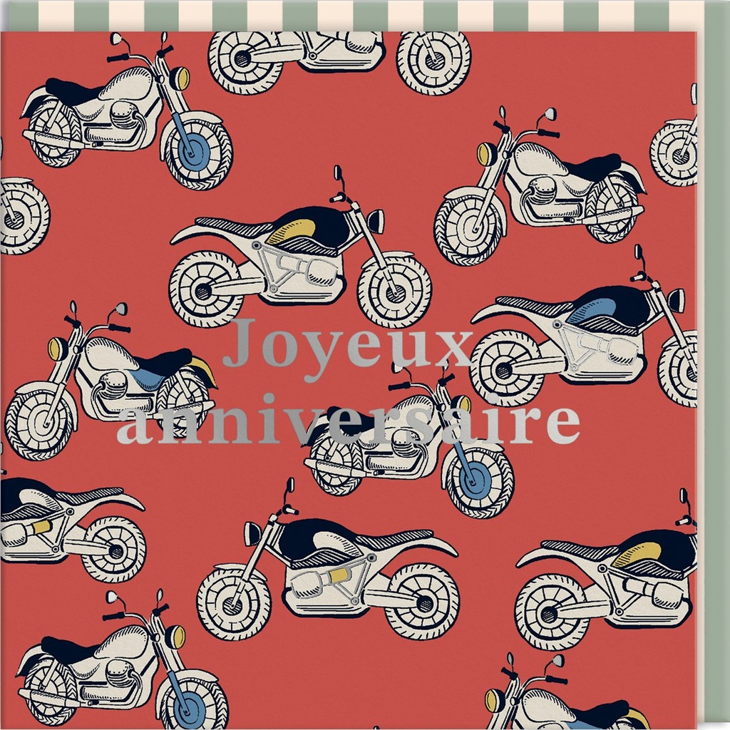 CARTE DOUBLE CATH KIDSTON 10.5 X 10.5 - MOTOS