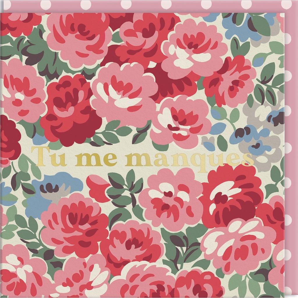 CARTE DOUBLE CATH KIDSTON 10.5 X 10.5 - FLEURS ZOOM