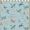 CARTE DOUBLE CATH KIDSTON 10.5 X 10.5 - AVIONS