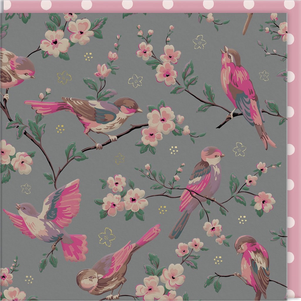 CARTE DOUBLE CATH KIDSTON 10.5 X 10.5 - OISEAUX SANS TEXTE