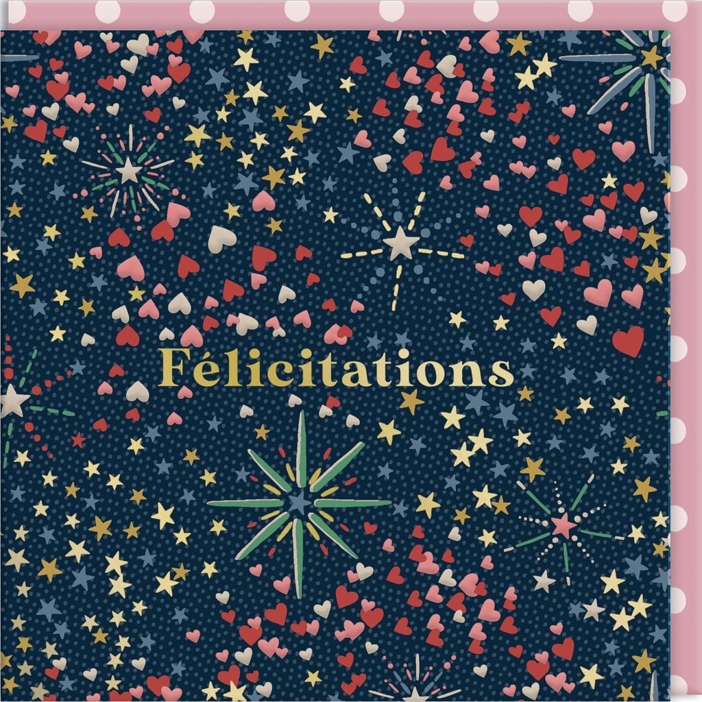 CARTE DOUBLE CATH KIDSTON 10.5 X 10.5 - FELICITATION ARTIFICES