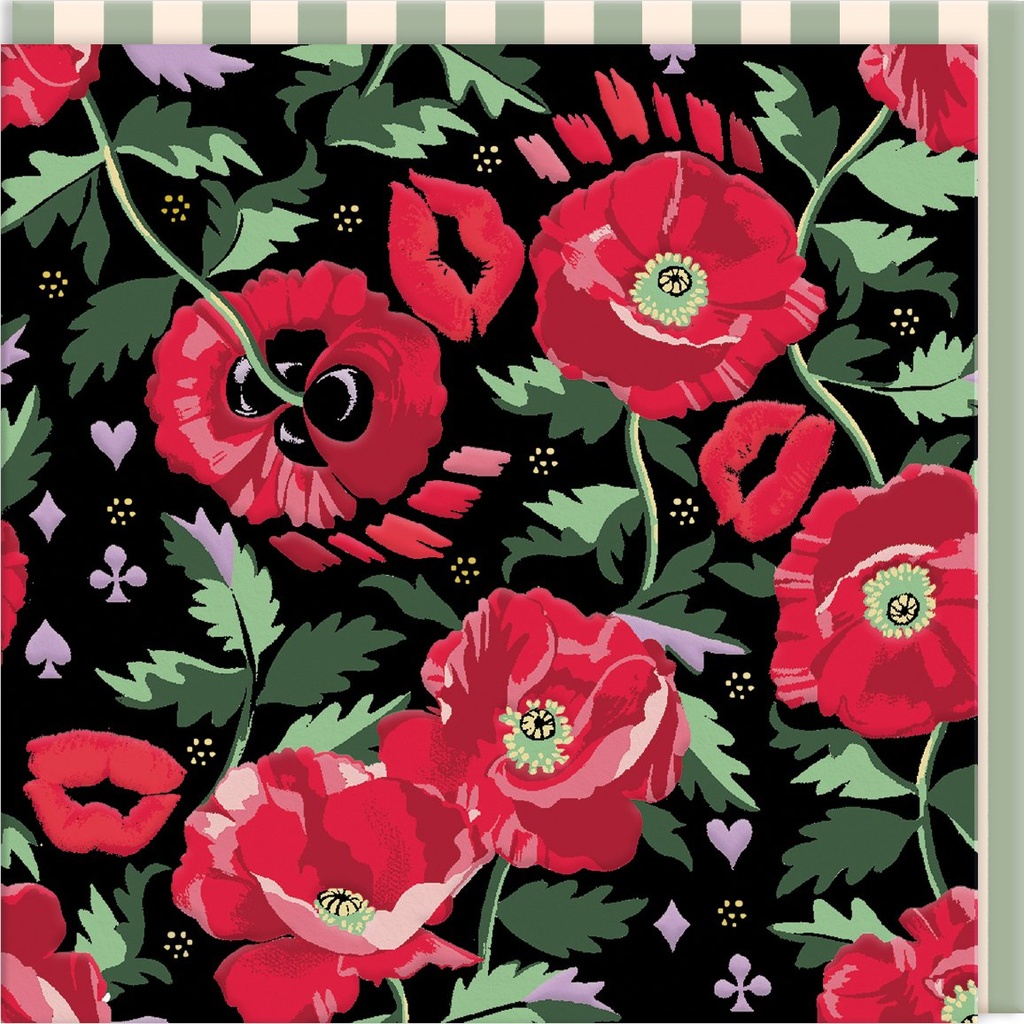 CARTE DOUBLE CATH KIDSTON 10.5 X 10.5 - FLEURS SANS TEXTE