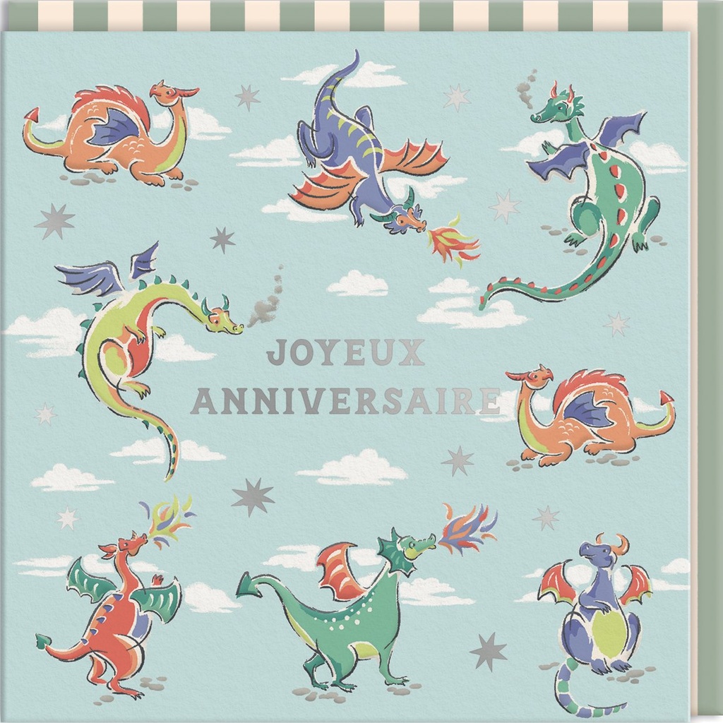 CARTE DOUBLE CATH KIDSTON 10.5 X 10.5 - DRAGONS