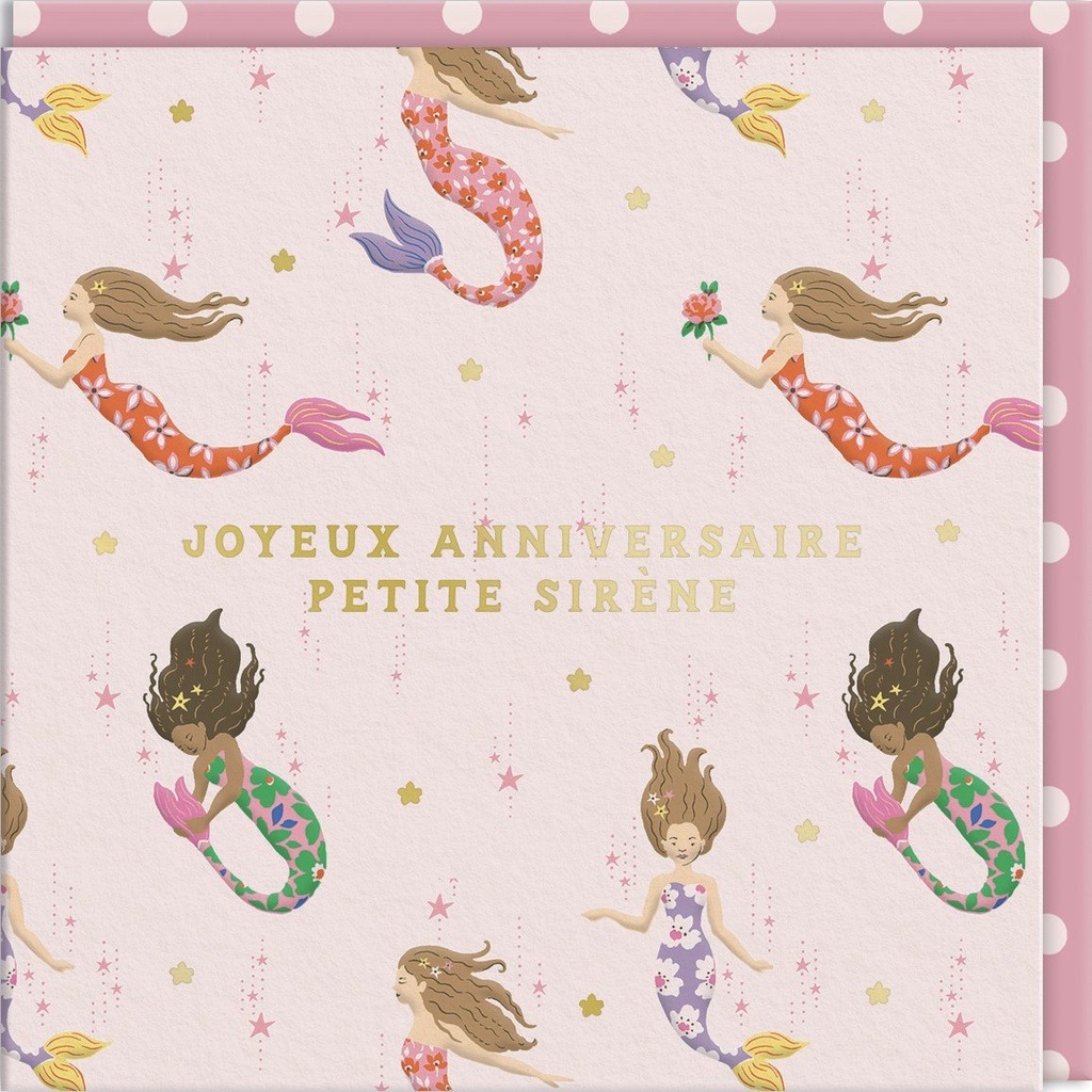 CARTE DOUBLE CATH KIDSTON 10.5 X 10.5 - SIRENE