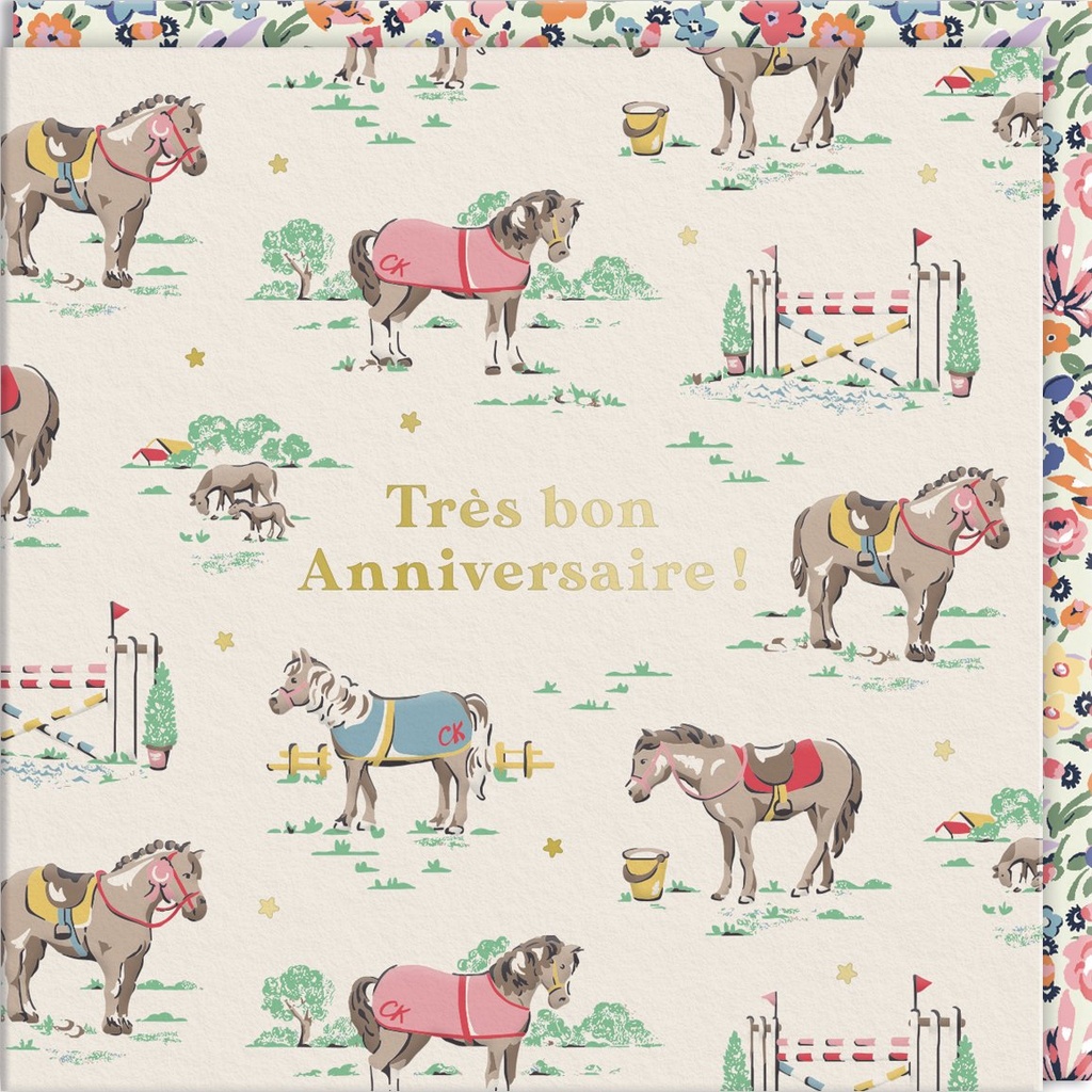 CARTE DOUBLE CATH KIDSTON 10.5 X 10.5 - CHEVAL