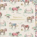 CARTE DOUBLE CATH KIDSTON 10.5 X 10.5 - CHEVAL