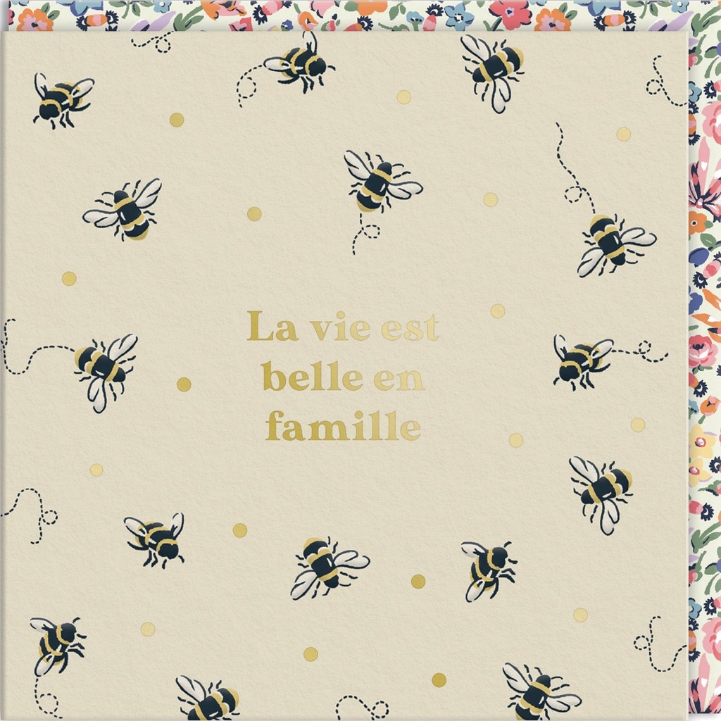 CARTE DOUBLE CATH KIDSTON 10.5 X 10.5 - ABEILLES