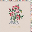 CARTE DOUBLE CATH KIDSTON 10.5 X 10.5 - FLEURS