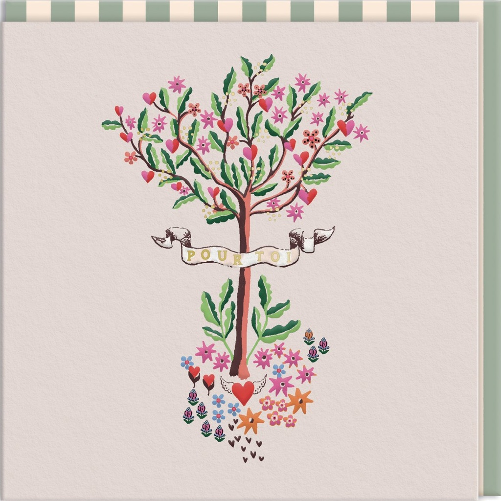 CARTE DOUBLE CATH KIDSTON 10.5 X 10.5 - ARBRE