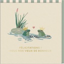 CARTE DOUBLE CATH KIDSTON 10.5 X 10.5 - GRENOUILLES