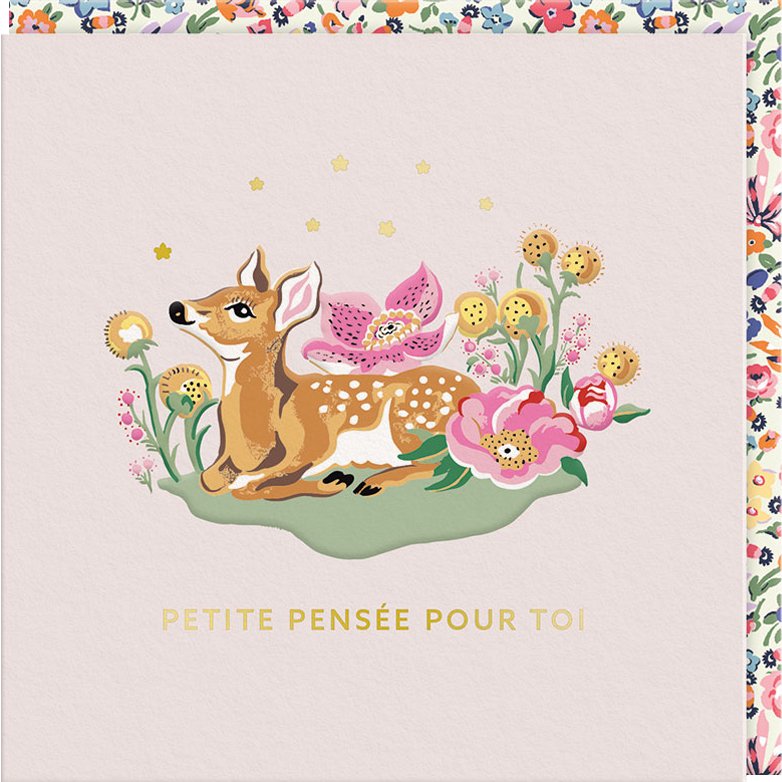 CARTE DOUBLE CATH KIDSTON 10.5 X 10.5 - BICHE