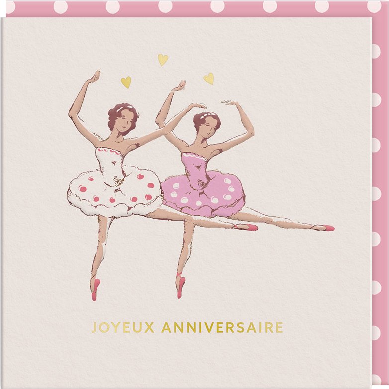 CARTE DOUBLE CATH KIDSTON 10.5 X 10.5 - BALLERINES