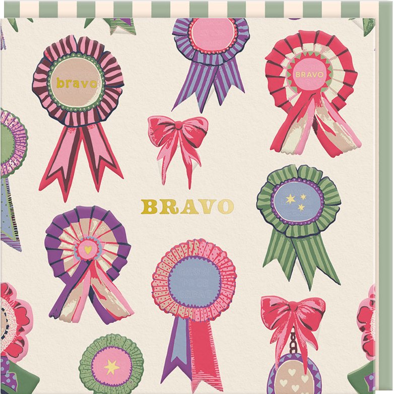 CARTE DOUBLE CATH KIDSTON 10.5 X 10.5 - BRAVO RUBAN