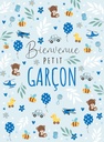 CARTE DOUBLE MAXI CARTES TRACKS NAISSANCE GARCON