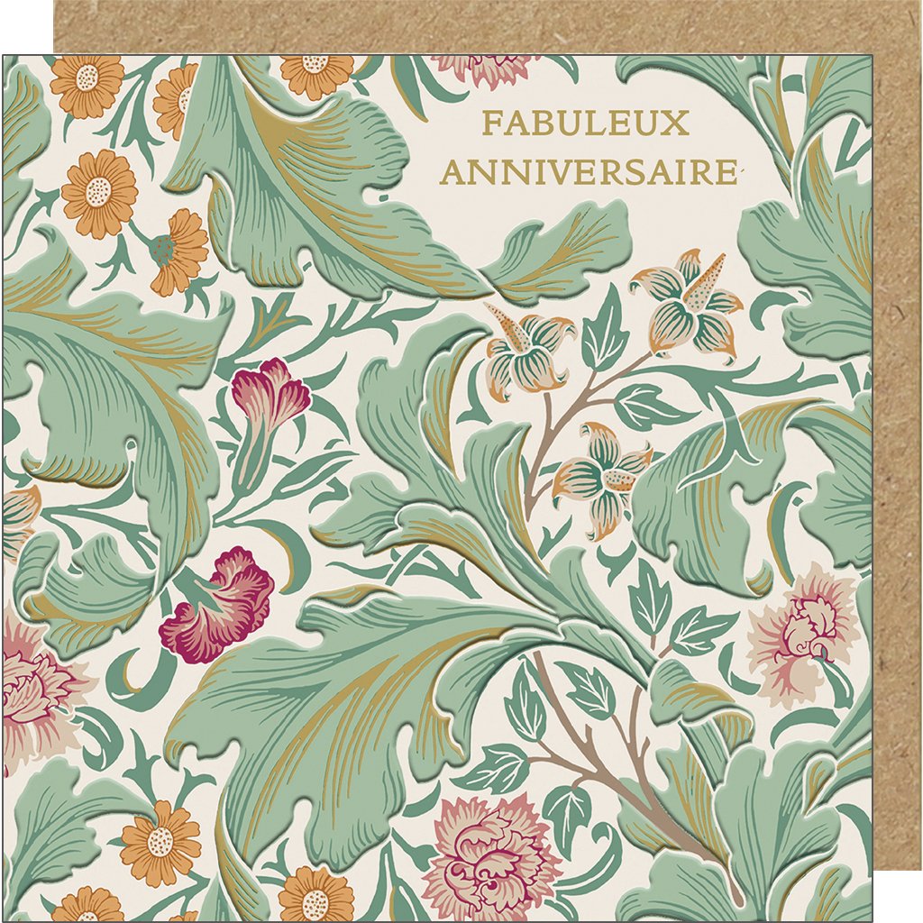 CARTE DOUBLE LING DESIGN MORRIS 13 X 13 CM