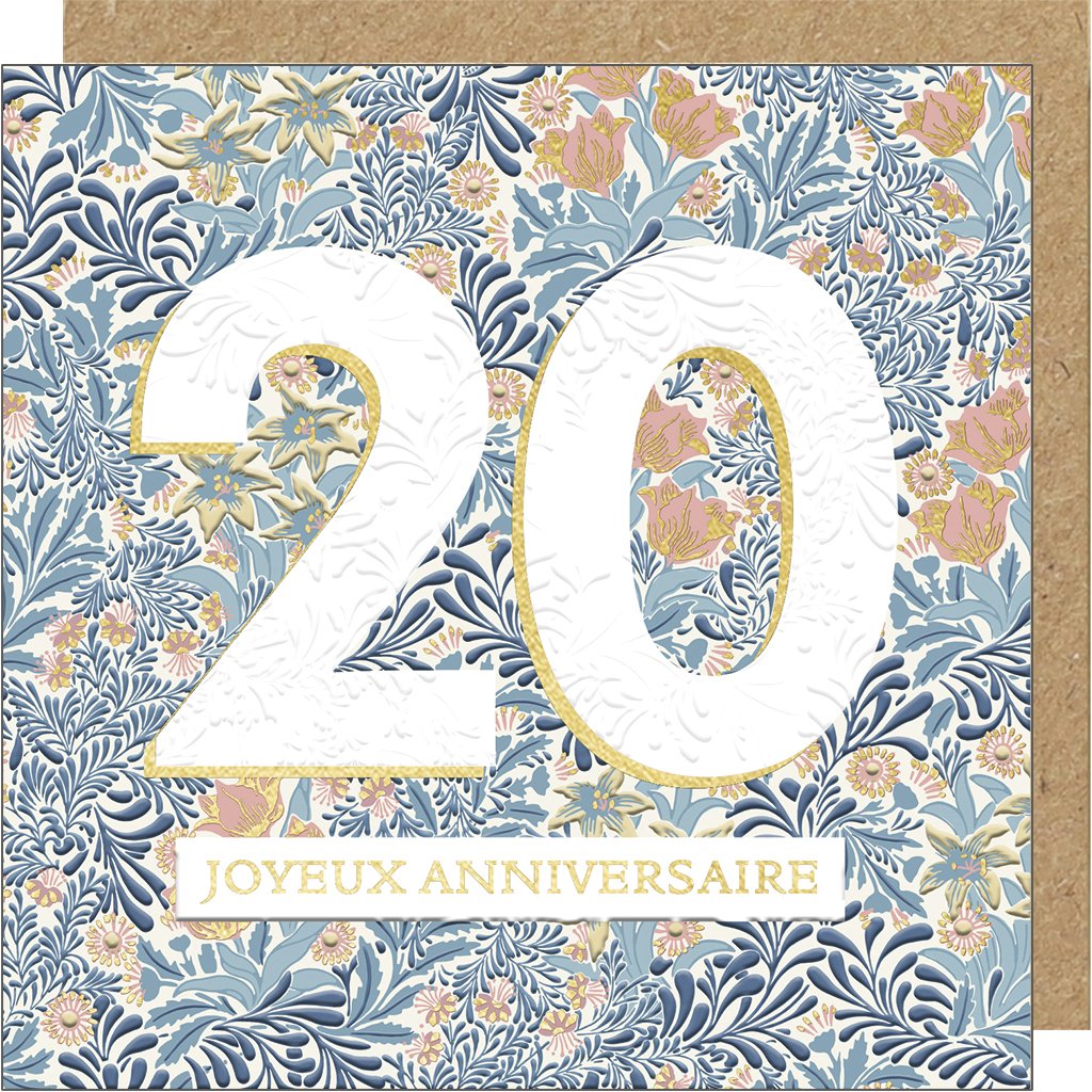 CARTE DOUBLE LING DESIGN MORRIS 13 X 13 CM
