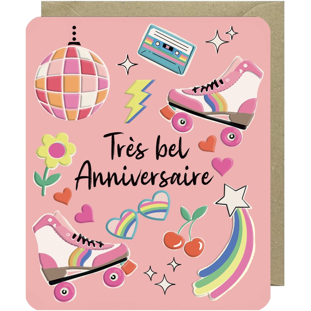 CARTE DOUBLE ODYSSEE - ANNIVERSAIRE ROLLER