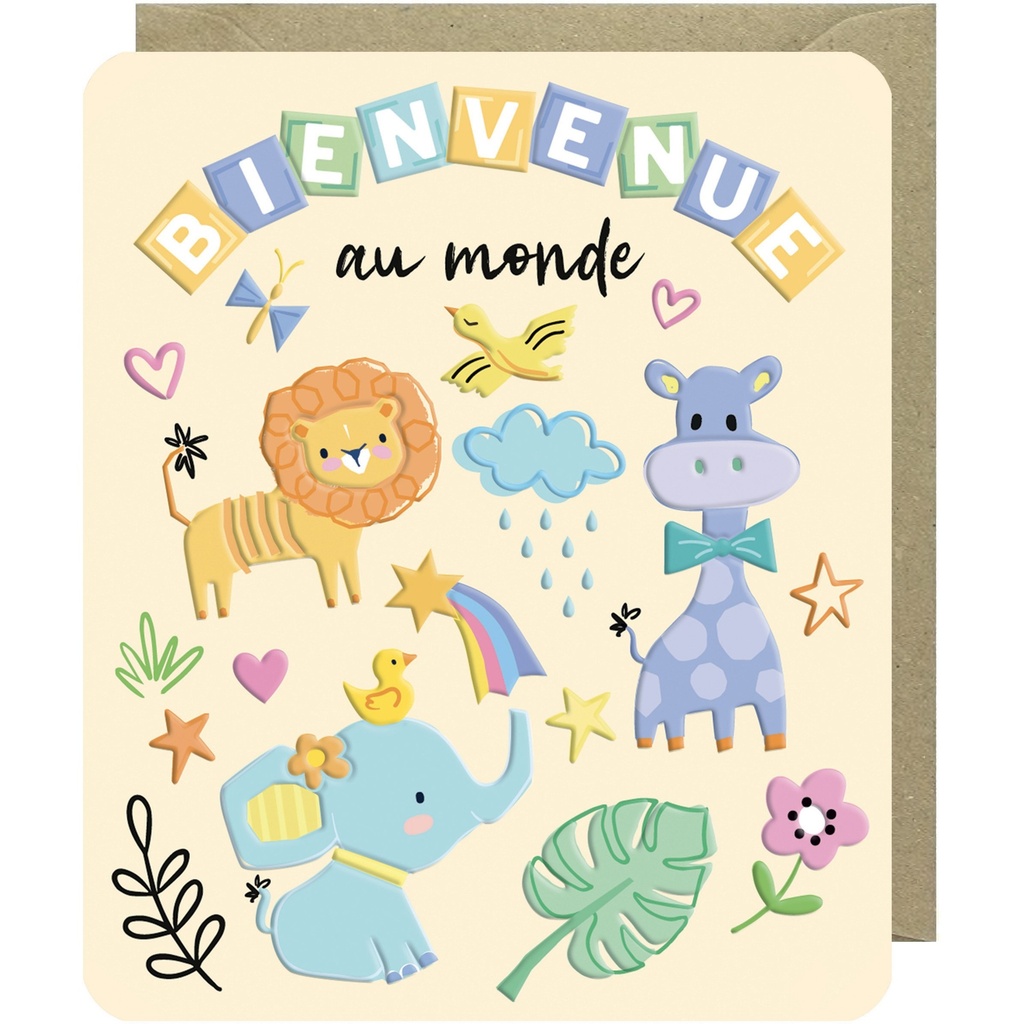 CARTE DOUBLE ODYSSEE - NAISSANCE MIXTE ANIMAUX