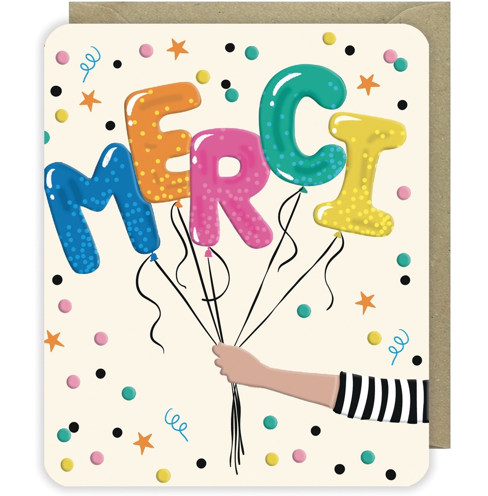 CARTE DOUBLE ODYSSEE - MERCI BALLONS