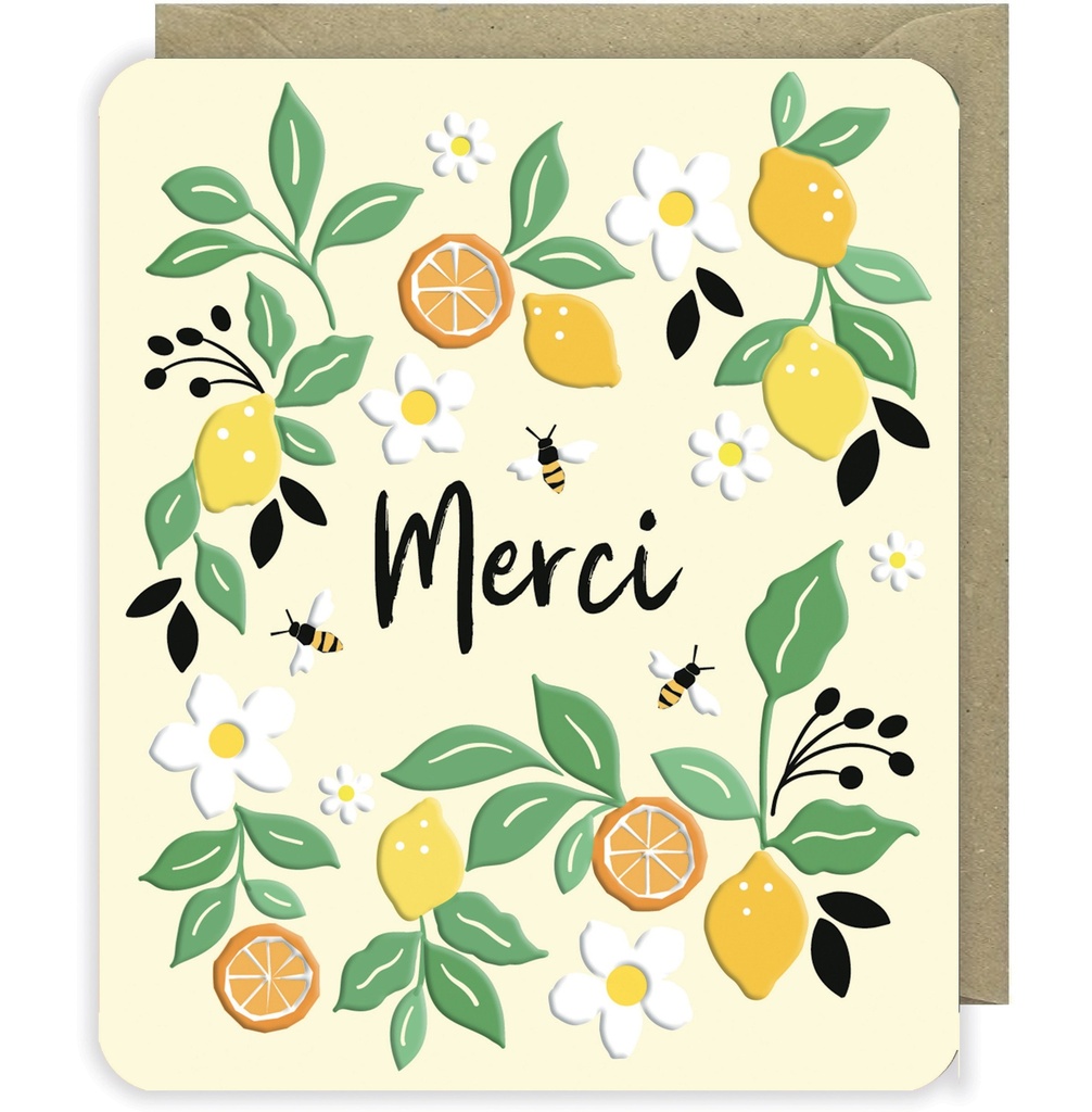 CARTE DOUBLE ODYSSEE - MERCI FRUITS