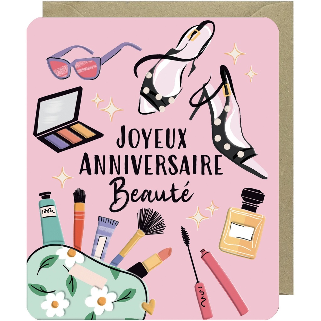 CARTE DOUBLE ODYSSEE - ANNIVERSAIRE BEAUTE